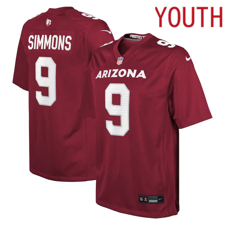 Youth Arizona Cardinals #9 Isaiah Simmons Nike Cardinal Game Player NFL Jersey->youth nfl jersey->Youth Jersey